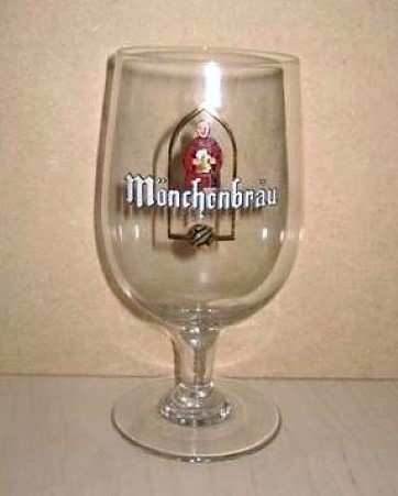 beer glass from the Monchenbrau brewery in France with the inscription 'Monchenbrau '