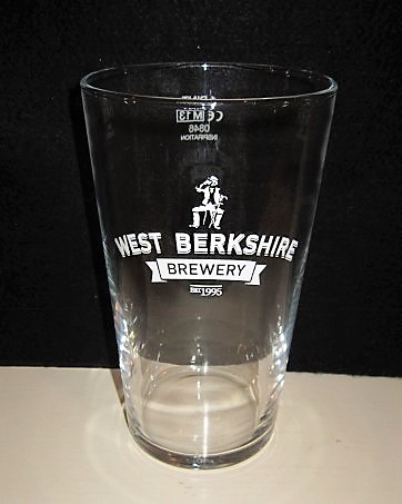 beer glass from the The West Berkshire Brewery brewery in England with the inscription 'West Berkshire Brewery Est 1995'