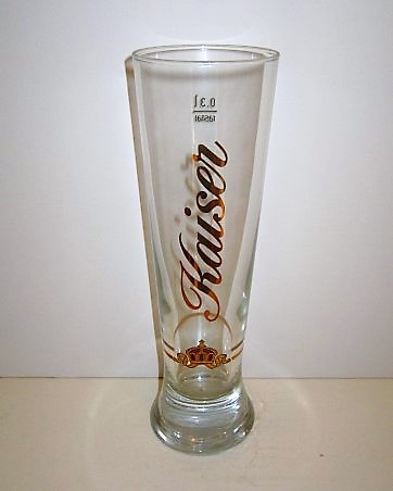 beer glass from the Mythos brewery in Greece with the inscription 'Kaiser'