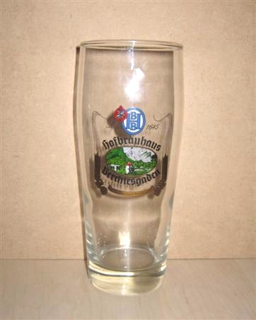 beer glass from the HB Munchen brewery in Germany with the inscription 'Seit 1645 HB Hofbrauhaus Berchtesgaden'