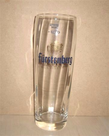 beer glass from the Furstenberg  brewery in Germany with the inscription 'Furstenberg Bierkultur Seit 1283'