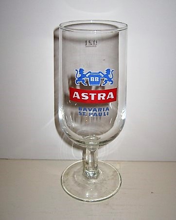 beer glass from the St. Pauli Brewery brewery in Germany with the inscription 'Astra Bavaria St. Pauli'