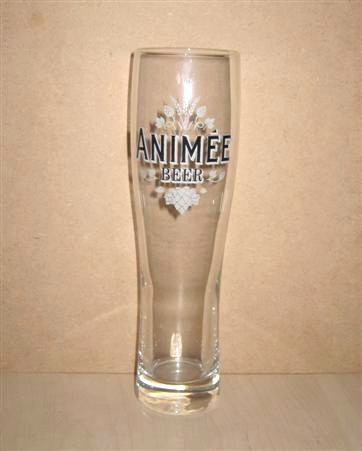 beer glass from the Molson Coors brewery in Canada with the inscription 'Animee Beer'