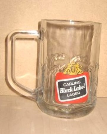 beer glass from the Carling brewery in Canada with the inscription 'Carling Black Label Lager'