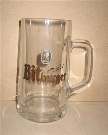 beer glass from the Bitburger brewery in Germany with the inscription 'Bitburger '