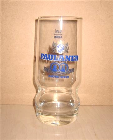 beer glass from the Paulaner brewery in Germany with the inscription 'Paulaner Munchen '