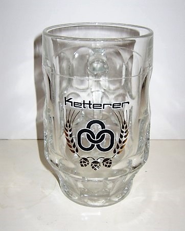 beer glass from the Ketterer  brewery in Germany with the inscription 'Ketterer'