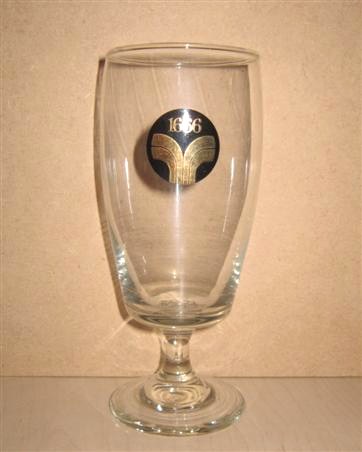 beer glass from the Truman brewery in England with the inscription '1666'
