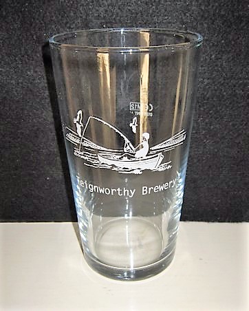 beer glass from the Teignworty Brewery brewery in England with the inscription 'Teignworty Brewery'