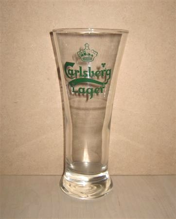 beer glass from the Carlsberg brewery in Denmark with the inscription 'Carlsberg Lager'
