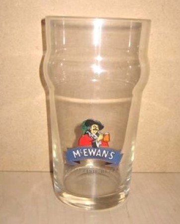 beer glass from the McEwan's brewery in Scotland with the inscription 'McEwan's Scottish Beers'