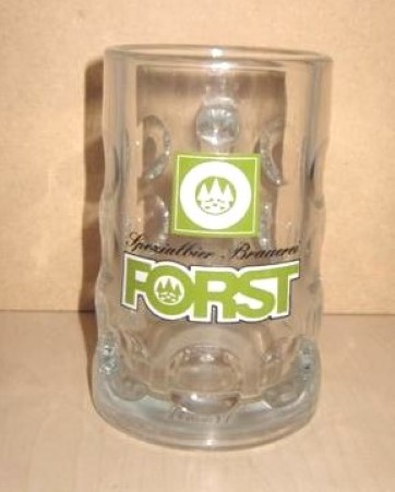 beer glass from the Forst brewery in Italy with the inscription 'Forst'