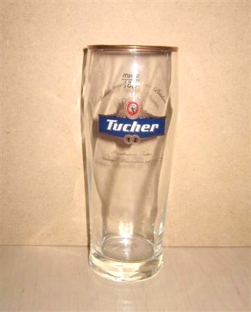 beer glass from the Tucher Brau brewery in Germany with the inscription 'Tucher'