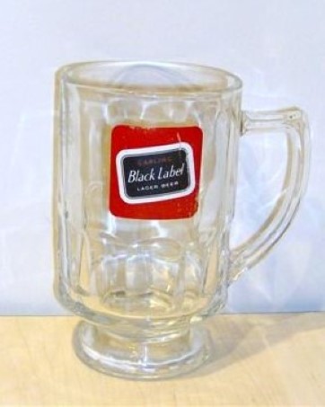 beer glass from the Carling brewery in Canada with the inscription 'Carling Black Label Lager beer'