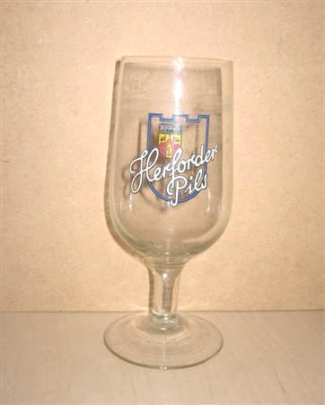 beer glass from the Herforder  brewery in Germany with the inscription 'Herforder Pils '