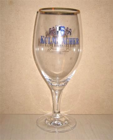 beer glass from the Kulmbacher brewery in Germany with the inscription 'Kulmbacher Premium Pils'