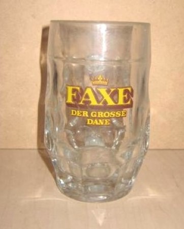 beer glass from the Faxe  brewery in Denmark with the inscription 'Faxe Der Grosse Dane'