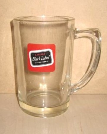 beer glass from the Carling brewery in Canada with the inscription 'Carling Black Label Lager Beer'