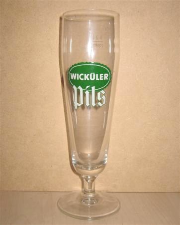 beer glass from the Dortmunder Actien brewery in Germany with the inscription 'Wickuler Pils'