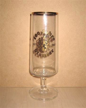 beer glass from the Stauder brewery in Germany with the inscription '100 Jahre 1867 - 1967 Stauder'