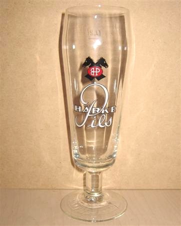 beer glass from the Harke brewery in Germany with the inscription 'Harke Pils'