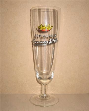 beer glass from the Dortmunder Actien brewery in Germany with the inscription 'Dortmunder Kronen Pils'