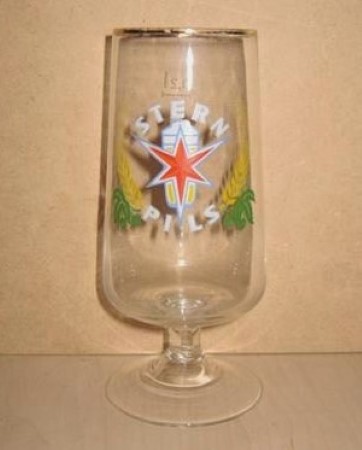 beer glass from the Stern brewery in Germany with the inscription 'Stern Pils'