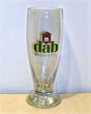 beer glass from the Dab brewery in Germany with the inscription 'Dab Meister Pils'