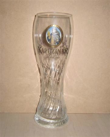 beer glass from the Kulmbacher brewery in Germany with the inscription 'Kapuziner Weisbier'