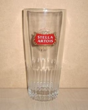 beer glass from the Stella Artois brewery in Belgium with the inscription 'Anno 1366 Stella Artois'