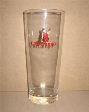 beer glass from the Cruzcampo brewery in Spain with the inscription 'Cruzcampo '