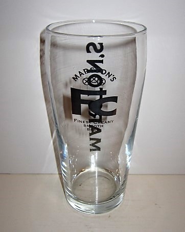 beer glass from the Marston's brewery in England with the inscription 'Marston's'