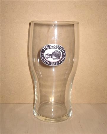 beer glass from the Perry's  brewery in England with the inscription 'Perry's Farmhouse Cider'