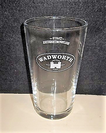 beer glass from the Wadworth brewery in England with the inscription 'Wadworth '