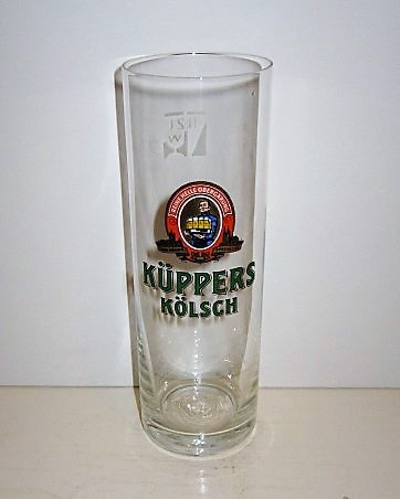 beer glass from the Radeberger Gruppe  brewery in Germany with the inscription 'Kuppers Kolsch'