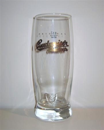 beer glass from the Budweiser Budvar brewery in Czech Republic with the inscription 'Original Budweiser Budvar'