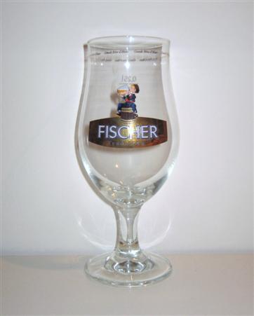 beer glass from the Piedboeuf brewery in Belgium with the inscription 'Fischer Tradition'