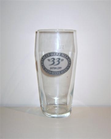 beer glass from the Pelican-Pelforth brewery in France with the inscription 'Beer Biere Bier Birra'