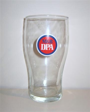 beer glass from the Mitchells & Butlers brewery in England with the inscription 'M&B DPA'