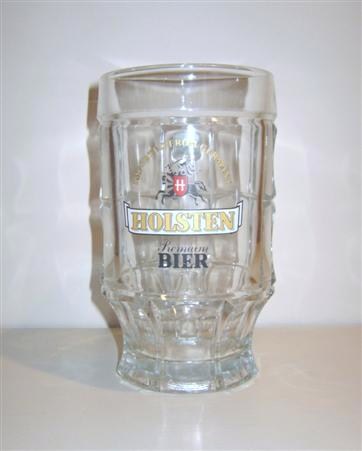 beer glass from the Holsten brewery in Germany with the inscription 'Imported From Germany, Holsten Beer'