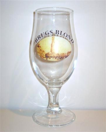 beer glass from the Palm brewery in Belgium with the inscription 'Brugs Blond'