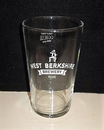 beer glass from the The West Berkshire Brewery brewery in England with the inscription 'West Berkshire Brewery '