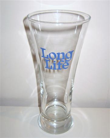 beer glass from the Ind Coope brewery in England with the inscription 'Long Life'