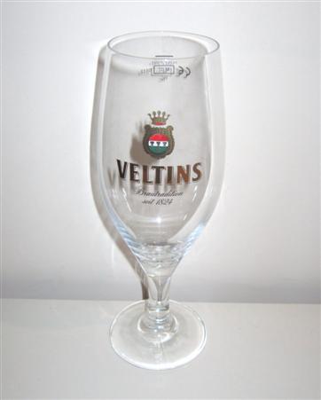 beer glass from the Veltins  brewery in Germany with the inscription 'Veltins Brautradition Seit 1824'