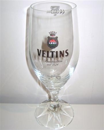 beer glass from the Veltins  brewery in Germany with the inscription 'Veltins Brautradition Seit 1824'