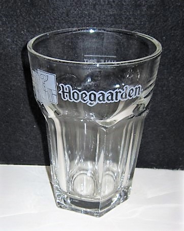 beer glass from the Hoegaarden  brewery in Belgium with the inscription 'Hoegaarden '