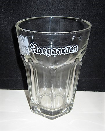 beer glass from the Hoegaarden  brewery in Belgium with the inscription 'Hoegaarden '