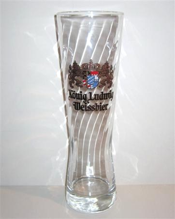 beer glass from the Kaltenberg brewery in Germany with the inscription 'Konig Ludwig Weissbier'