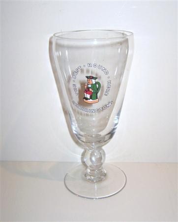 beer glass from the Charrington brewery in England with the inscription 'The Best Round Here Charrington'