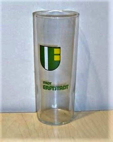 beer glass from the Stadt  brewery in Germany with the inscription 'Stadt Erftstadt'